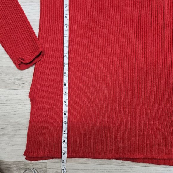 EXPRESS Tricot Womens Red Vintage Pullover Tunic Sweater Size XS - Picture 5 of 8